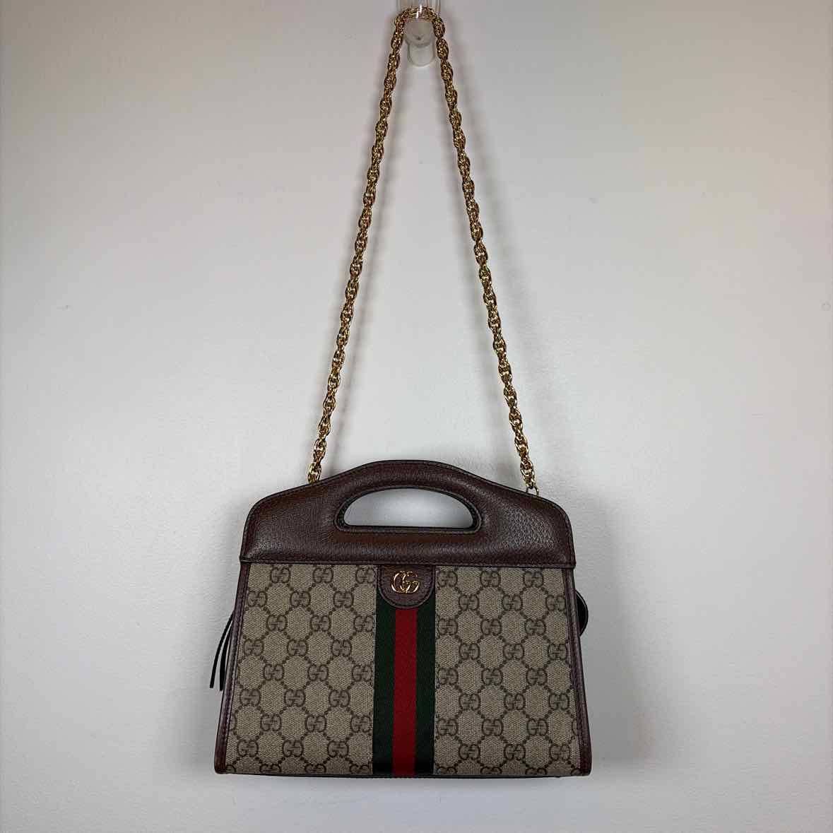 Pre-Owned Gucci Monogram Canvas Designer Handbag