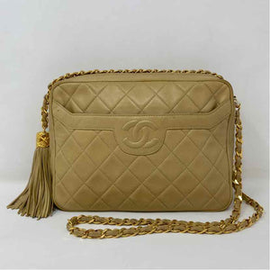 Pre-Owned Chanel Beige Leather Designer Handbag