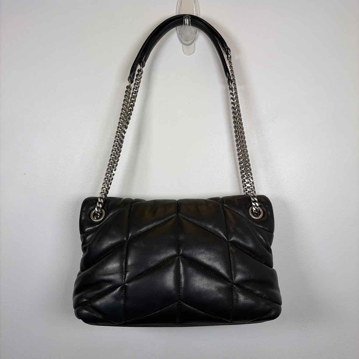 Pre-Owned Saint Laurent Black Leather Designer Handbag
