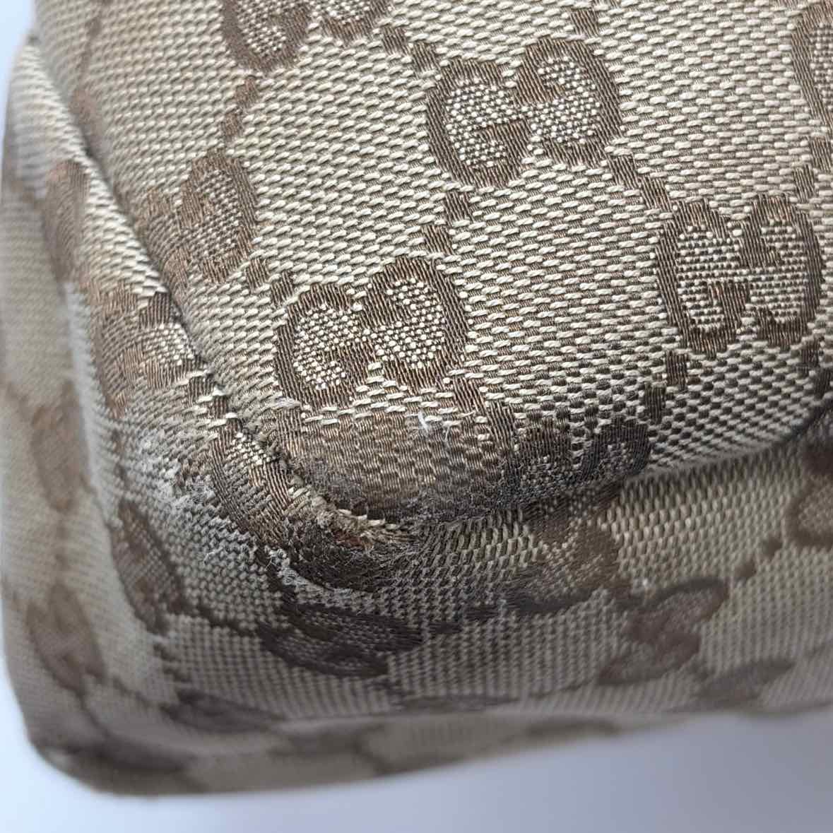 Pre-Owned Gucci Tan Fabric Designer Handbag
