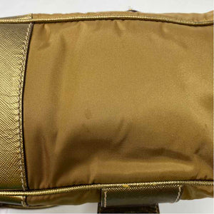 Pre-Owned Prada Gold Fabric Designer Handbag