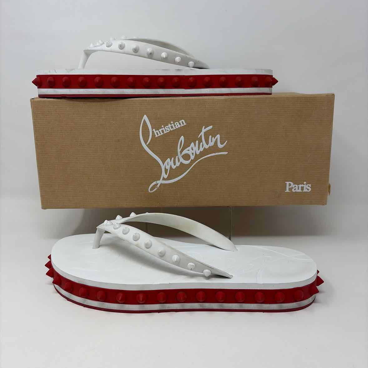 Pre-Owned Christian Louboutin White Shoe Size 10.5 Designer Shoes