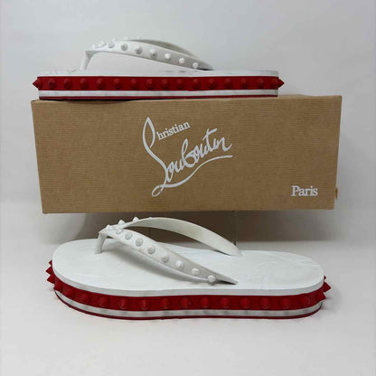 Pre-Owned Christian Louboutin White Shoe Size 10.5 Designer Shoes