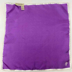 Pre-Owned Burberry Purple Silk Designer Scarf