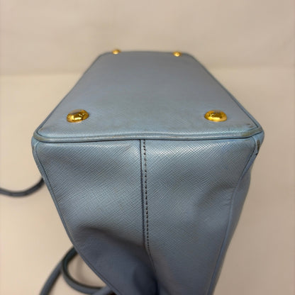 Pre-Owned Prada Light Blue Leather Designer Handbag