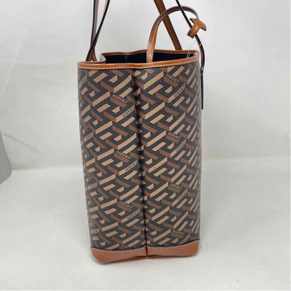 Pre-Owned Versace Cognac Coated Canvas Designer Handbag