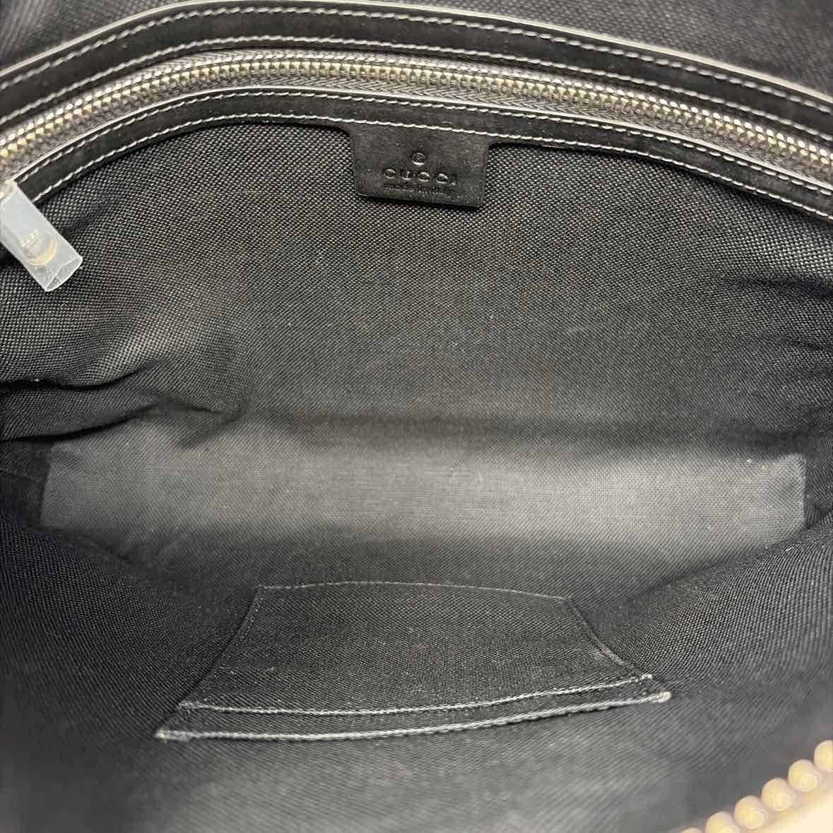 Pre-Owned Gucci Black Canvas Designer Handbag