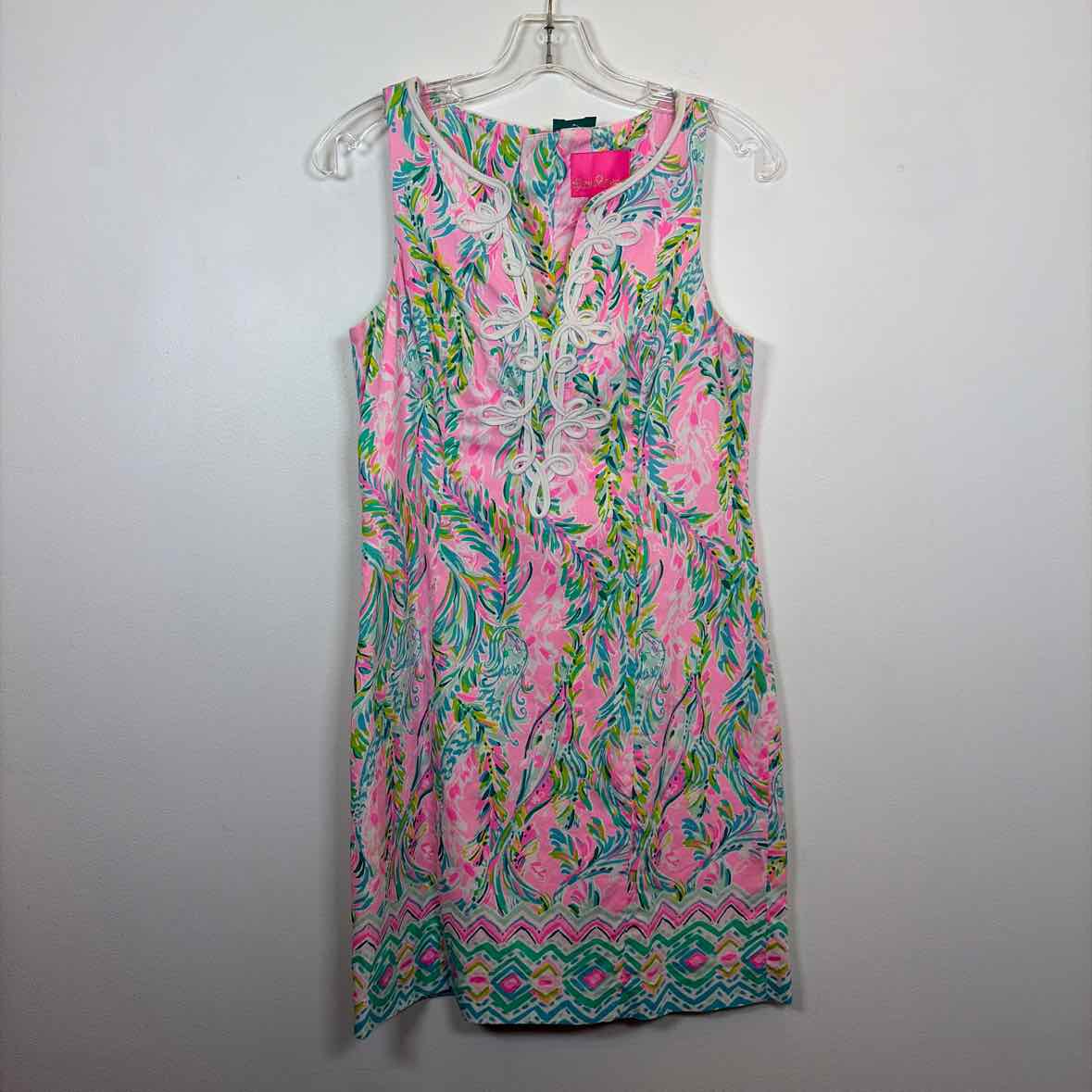 Pre-Owned Size 4/S Lilly Pulitzer Pink Multi Casual Dress