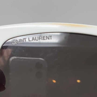 Pre-Owned Saint Laurent White Plastic Designer Sunglasses