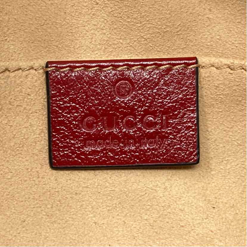 Pre-Owned Gucci Black/Red Leather Designer Handbag