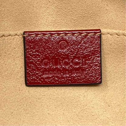 Pre-Owned Gucci Black/Red Leather Designer Handbag