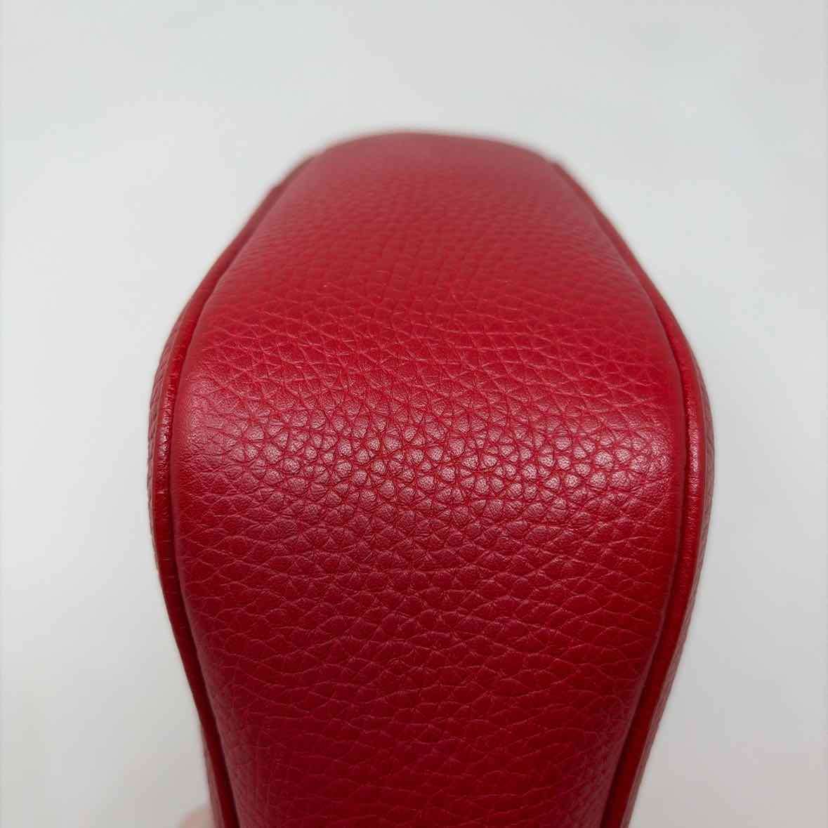 Pre-Owned Gucci Red Leather Designer Handbag
