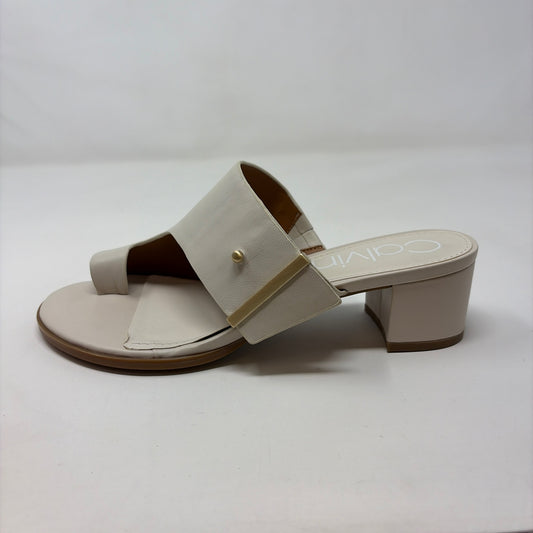 Pre-Owned Shoe Size 7 Calvin Klein Cream Heels