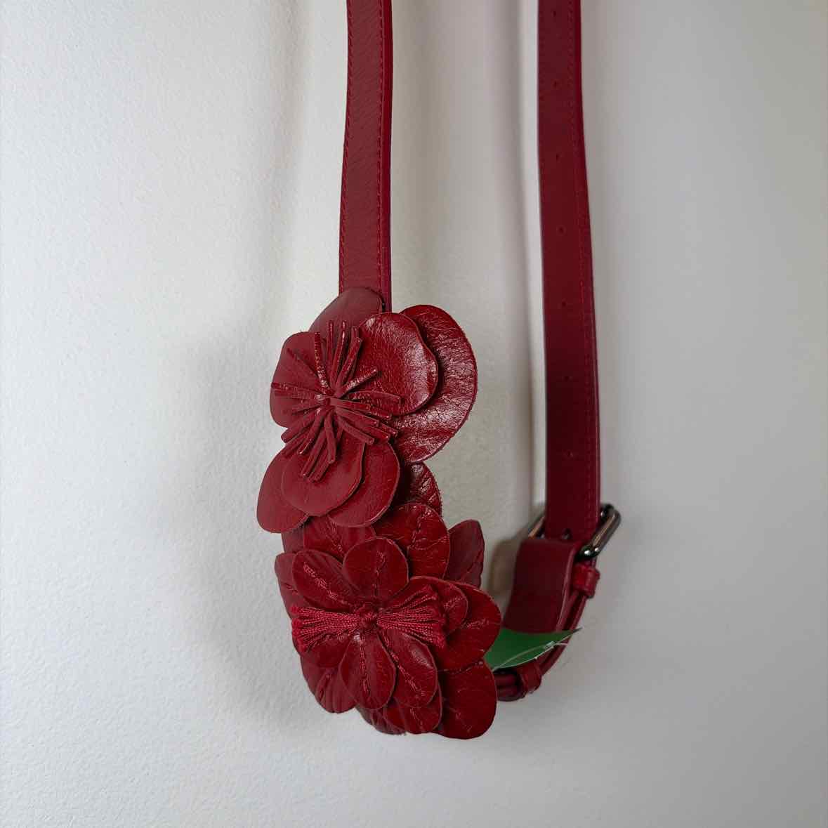 Pre-Owned Anne Fontaine Red Leather Belt