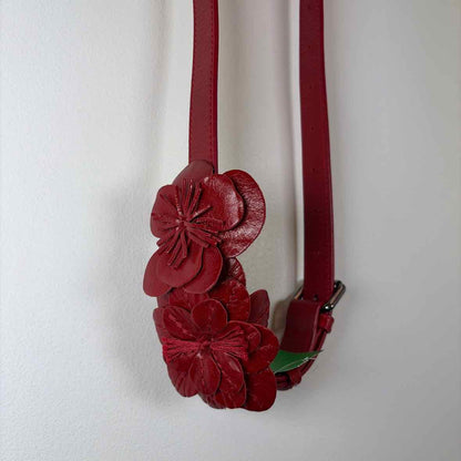 Pre-Owned Anne Fontaine Red Leather Belt