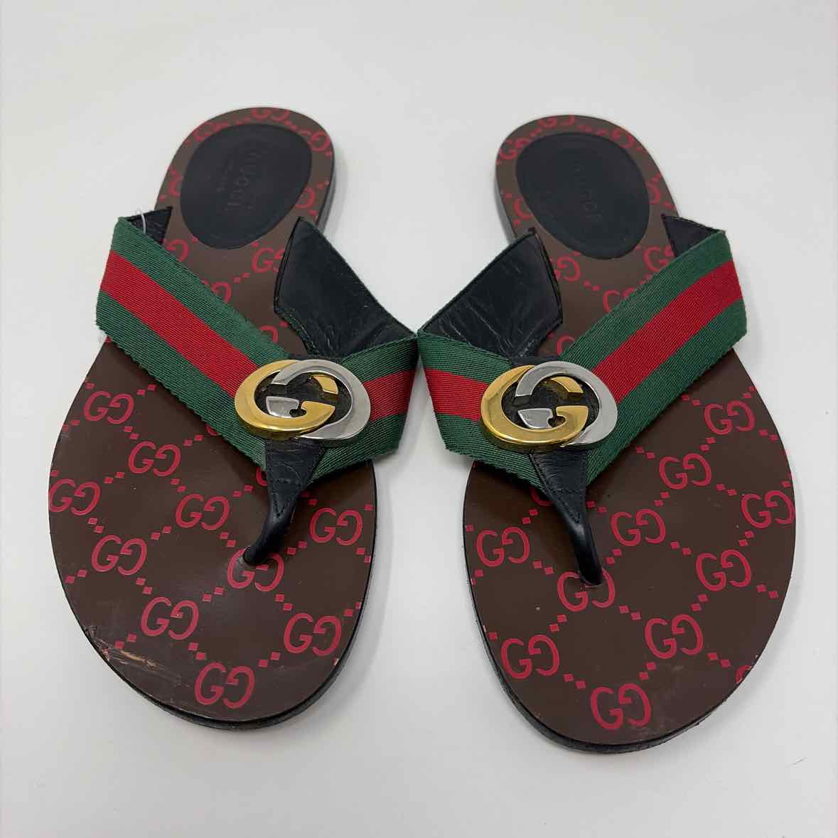 Pre-Owned Gucci Monogram Canvas Shoe Size 6.5 Designer Shoes