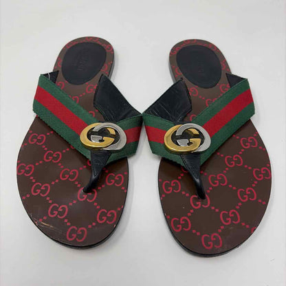 Pre-Owned Gucci Monogram Canvas Shoe Size 6.5 Designer Shoes