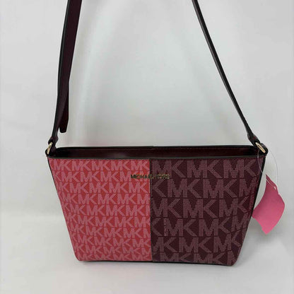 Pre-Owned Michael Kors Red Multi Coated Canvas Handbag