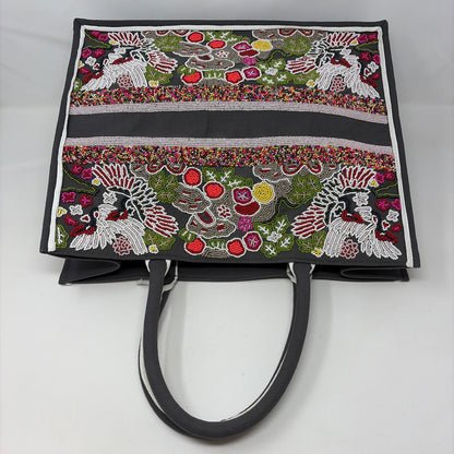 Pre-Owned Tia Na NY Grey Multi Beaded Handbag