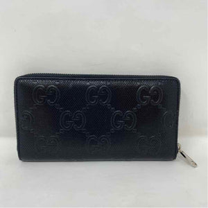 Pre-Owned Gucci Black Leather Designer Wallet