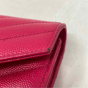 Pre-Owned Saint Laurent Pink Leather Designer Wallet