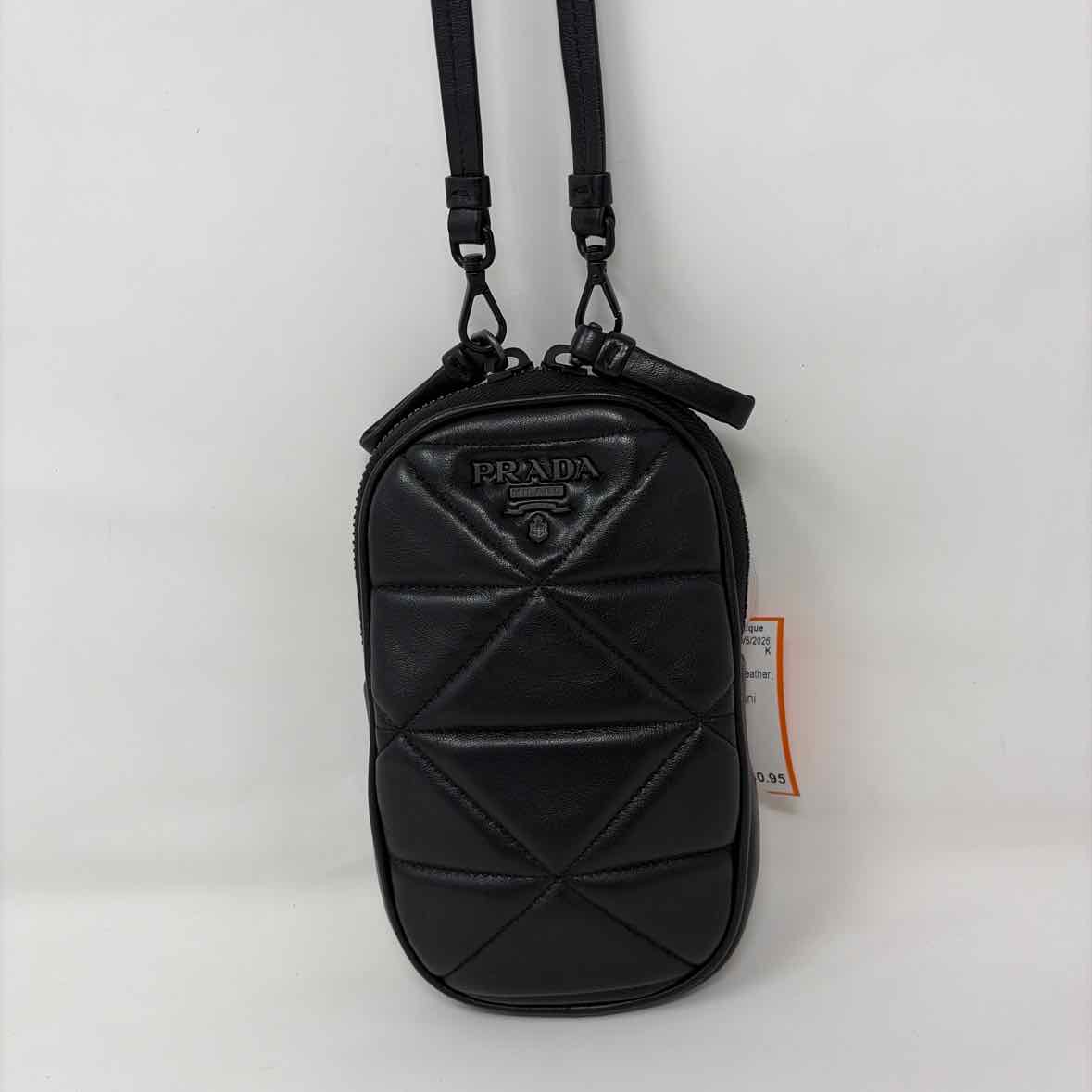 Pre-Owned Prada Black Leather Designer Handbag
