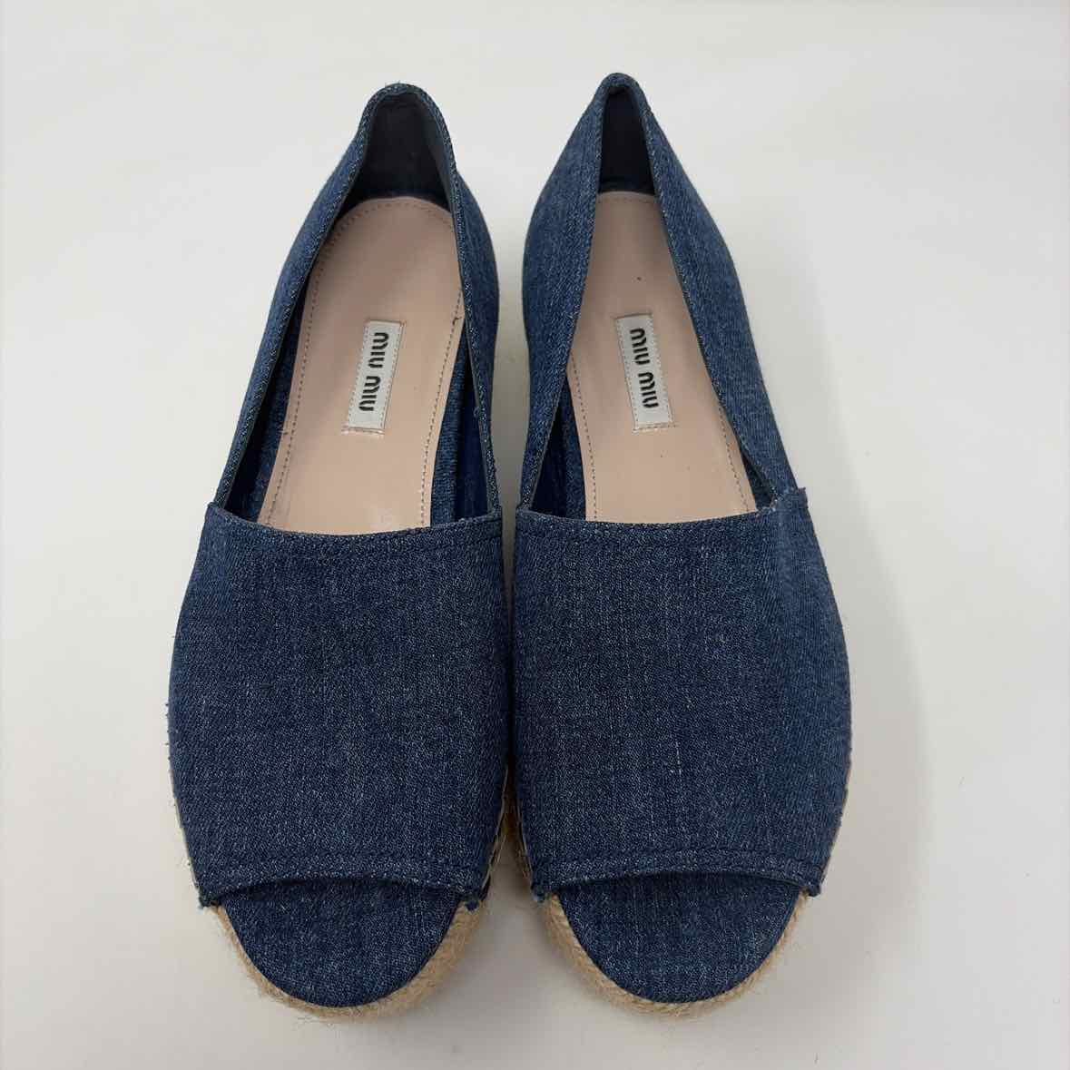 Pre-Owned Miu Miu Denim Denim Shoe Size 9 Designer Shoes
