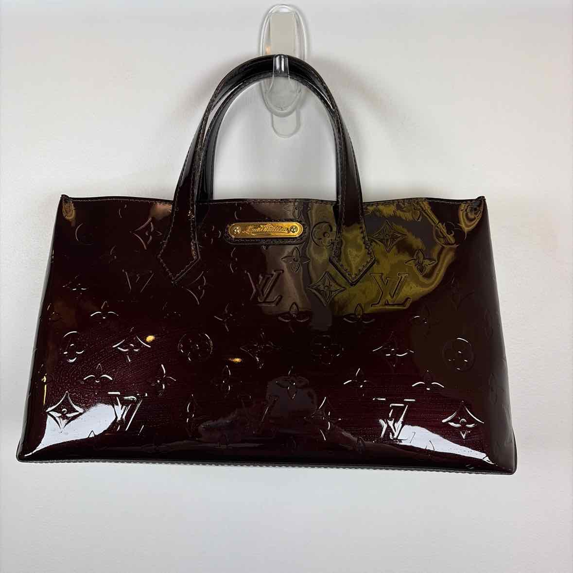 Pre-Owned Louis Vuitton Burgundy Patent Designer Handbag