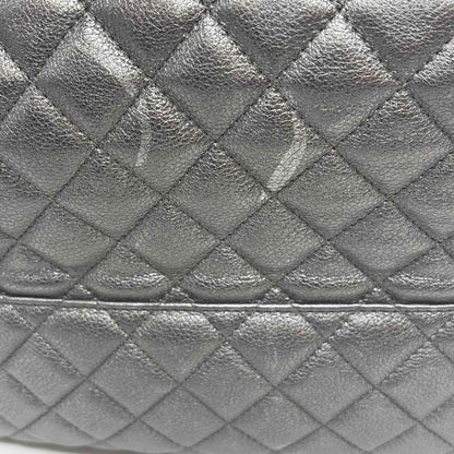 Pre-Owned Chanel Silver Leather Designer Handbag