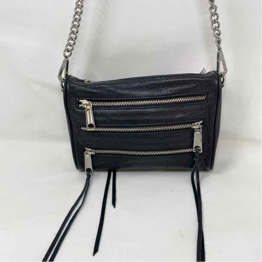 Pre-Owned Rebecca Minkoff Black & Silver Leather Handbag