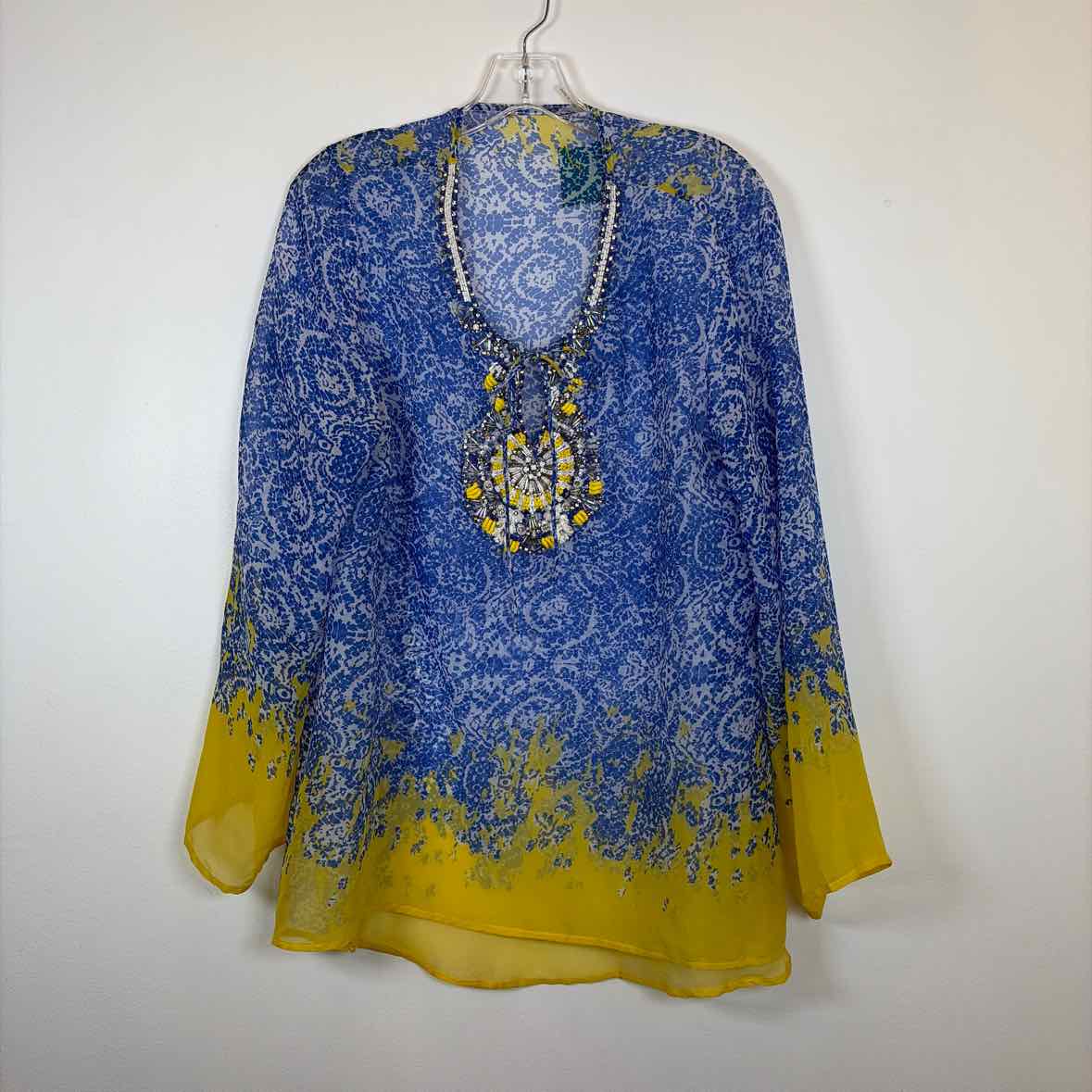 Pre-Owned Size M Boutique Blue Multi Cover Up