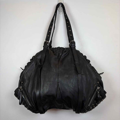 Pre-Owned Hype Black Leather Handbag