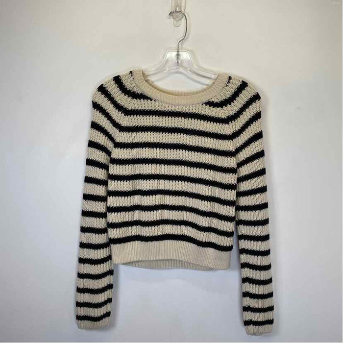 Pre-Owned Size S ZARA White Stripe Sweater