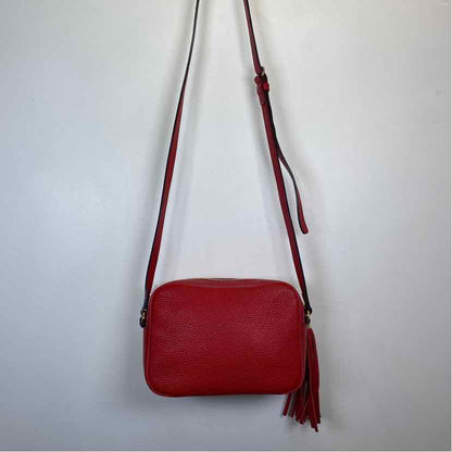 Pre-Owned Gucci Red Leather Designer Handbag