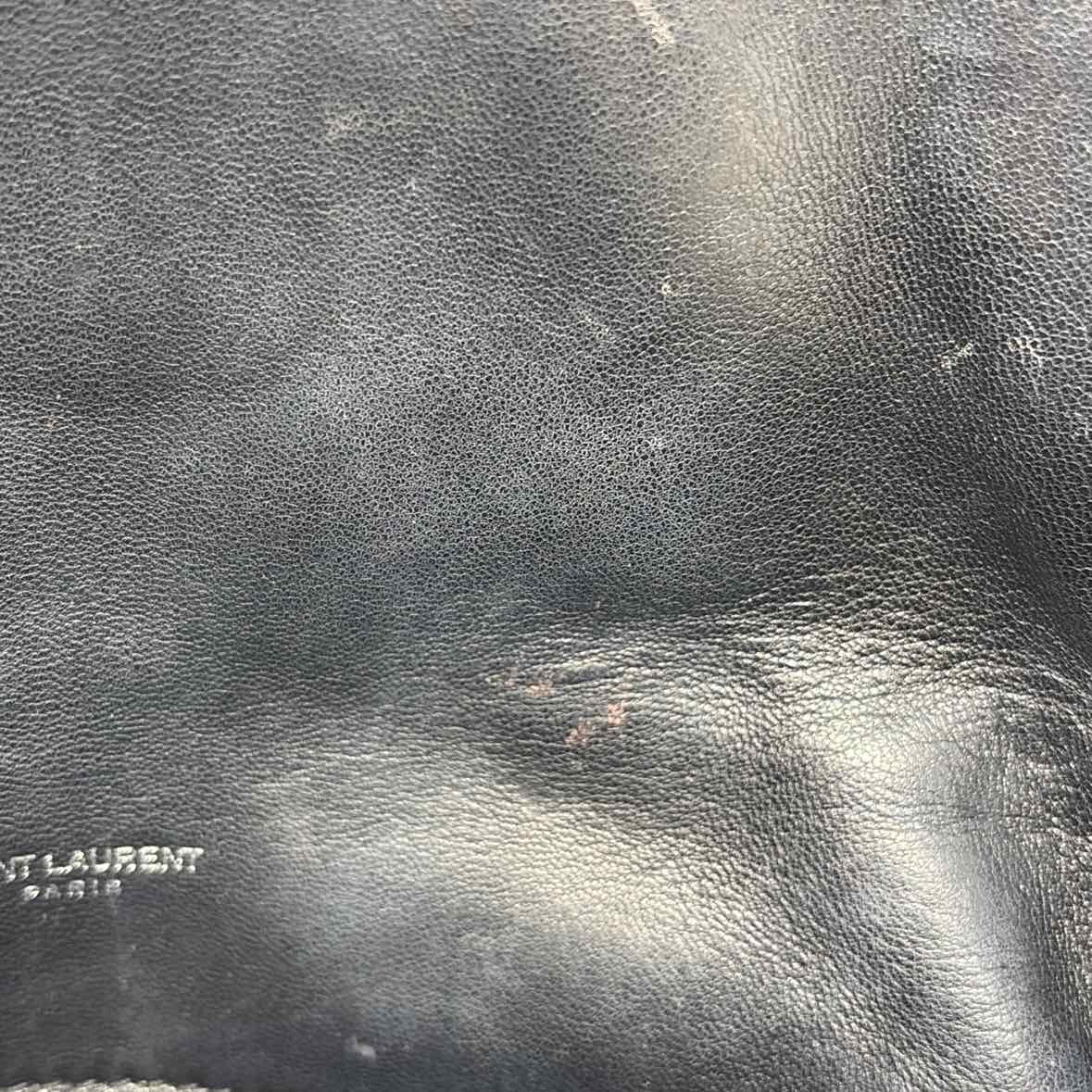 Pre-Owned Saint Laurent Black Leather Designer Handbag