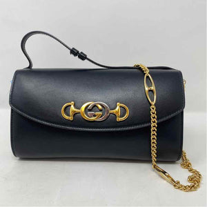 Pre-Owned Gucci Black Leather Designer Handbag