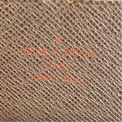 Pre-Owned Louis Vuitton Damier Eben Canvas Designer Wallet