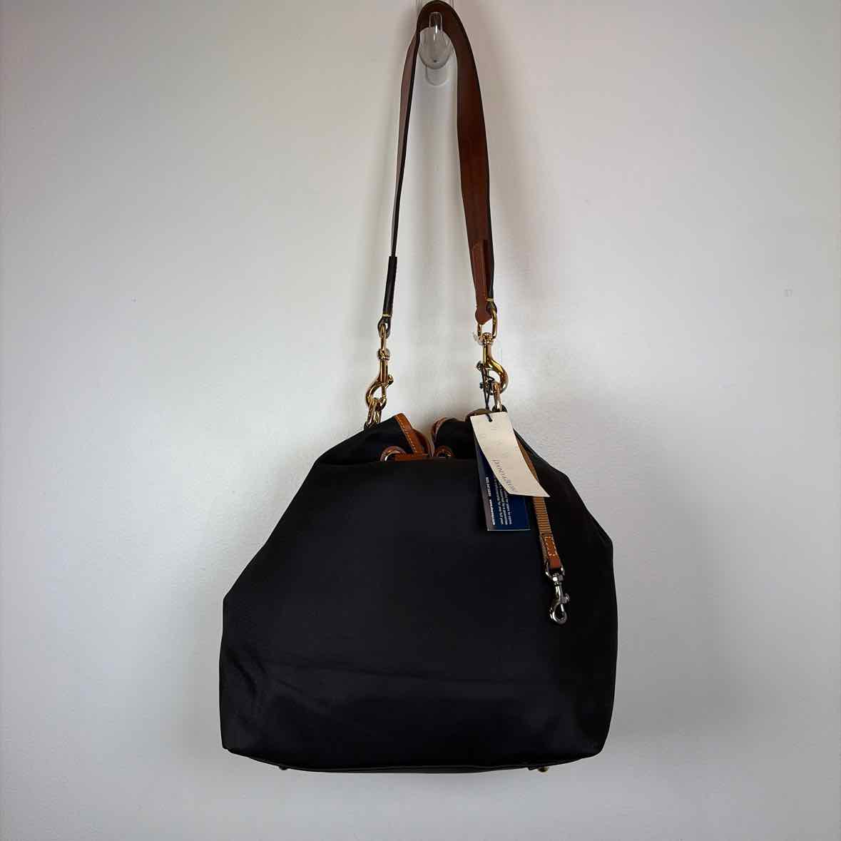 Pre-Owned Dooney & Bourke Black/Brown Nylon Handbag
