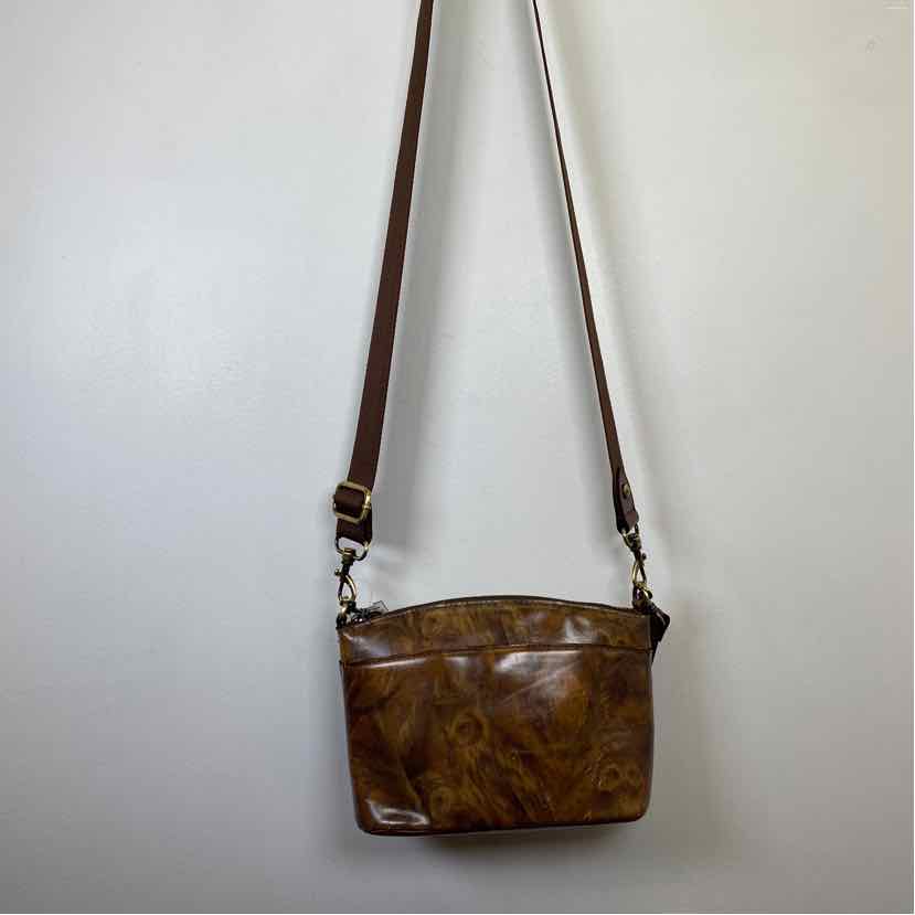 Pre-Owned Patricia Nash Brown Print Leather Handbag