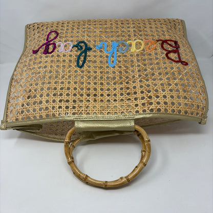 Pre-Owned Boutique Tan Straw Handbag