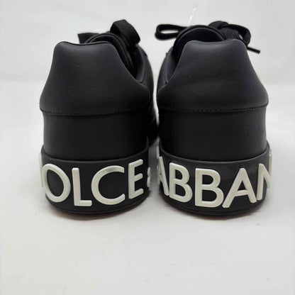 Pre-Owned Dolce & Gabbana Black Leather Shoe Size 7.5 Designer Shoes