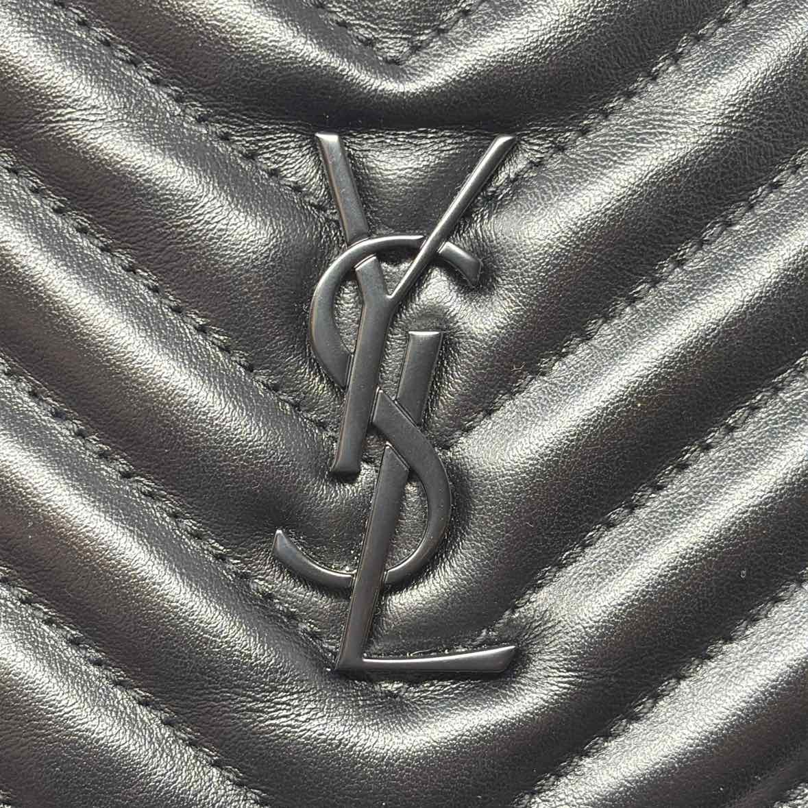 Pre-Owned Saint Laurent Black Leather Designer Handbag