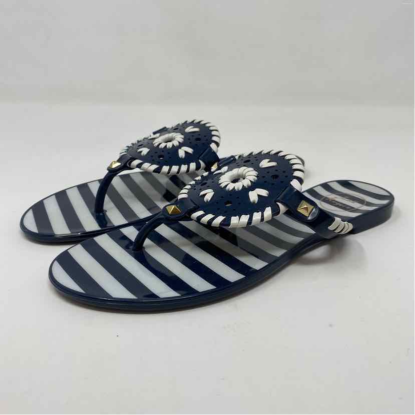 Pre-Owned Shoe Size 7 Jack Rogers Navy Stripe Sandals