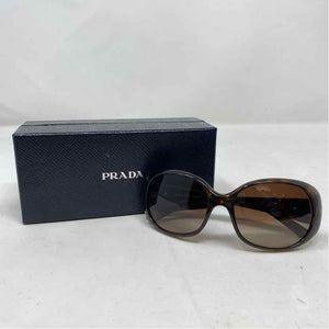 Pre-Owned Prada Tortoise Plastic Designer Sunglasses