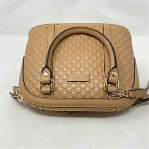 Pre-Owned Gucci Tan Leather Designer Handbag