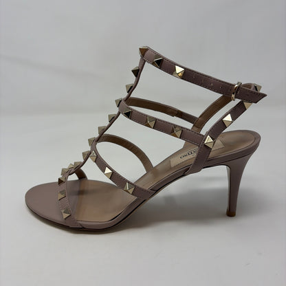 Pre-Owned Valentino Mauve Leather Shoe Size 7.5 Designer Shoes
