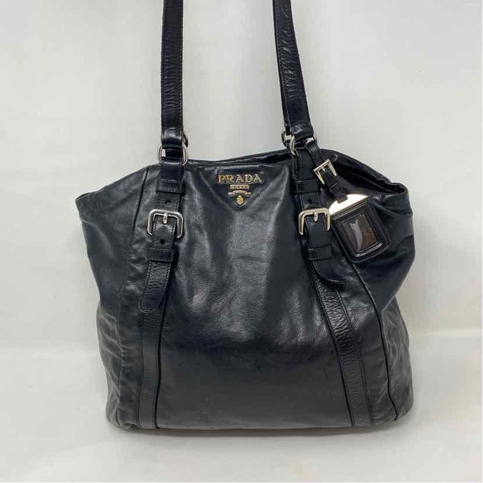 Pre-Owned Prada Black Leather Designer Handbag