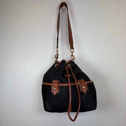 Pre-Owned Dooney & Bourke Black/Brown Nylon Handbag
