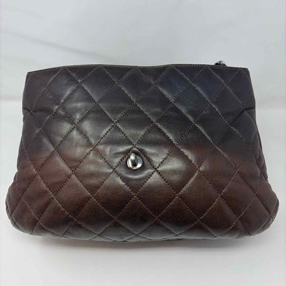 Pre-Owned Chanel Brown Leather Designer Handbag