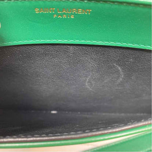 Pre-Owned Saint Laurent Green Leather Designer Handbag